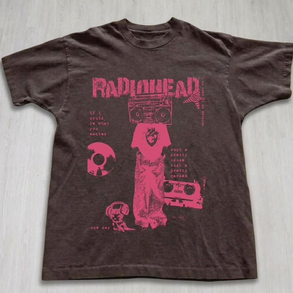 Radiohead Black Cotton T-Shirt